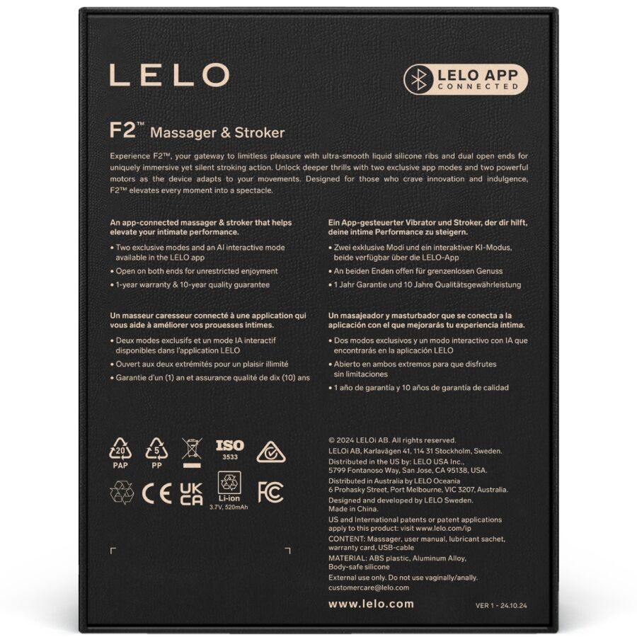 LELO - F2S™ TEAL MALE MASTURBATOR BLUE