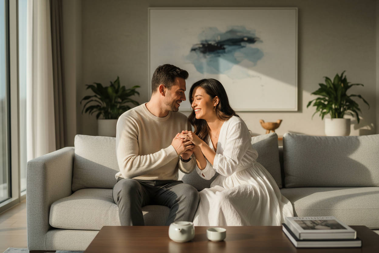 happyl fullfilled couple