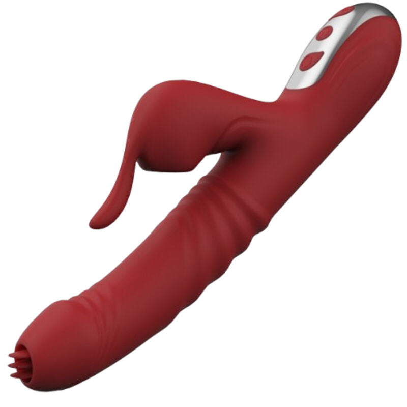 ARMONY - SUCK VIBRATOR & SUCKER WITH STIMULATING TONGUE BURGUNDY