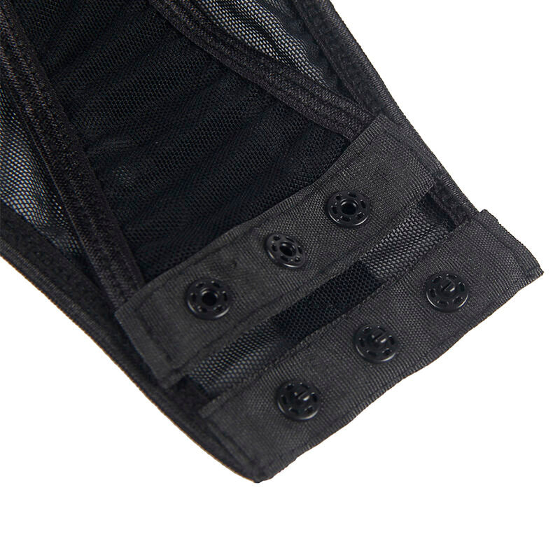SUBBLIME - TEDDY WITH GARTER STRAP DETAIL CHEST BLACK L/XL