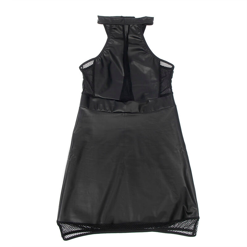 SUBBLIME - 955489 HALTER NECK DRESS WITH TRANSPARENCIES BLACK L/XL