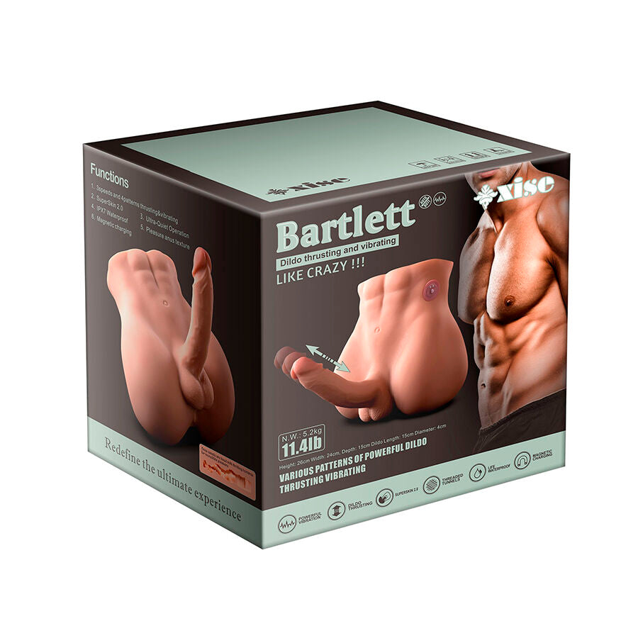 XISE - BERTLETT DILDO ASS REALISTIC DILDO AND ANUS MASTURBATOR FRONT POSITION WITH THRUSTING 18 CM