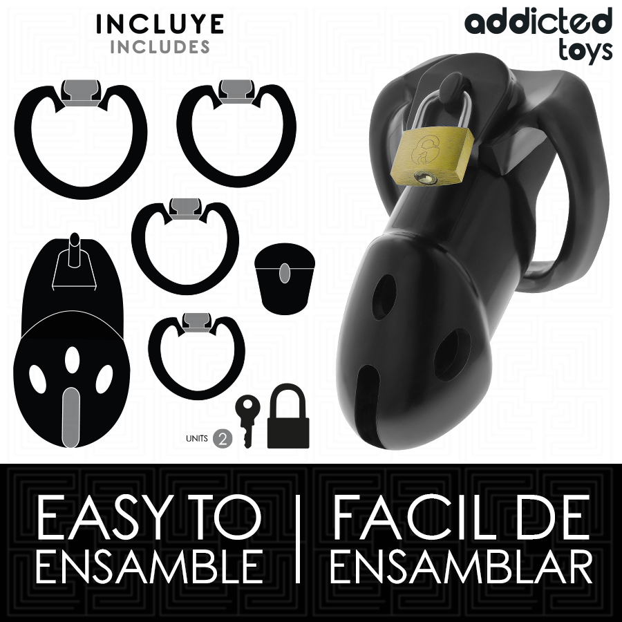 ADDICTED TOYS LOCKED - UNBROKEN DEN PENIS CAGE 9.8 CM