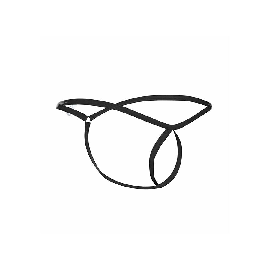 MOB - BLACK TEAR-SHAPED THONG SIZE L/XL