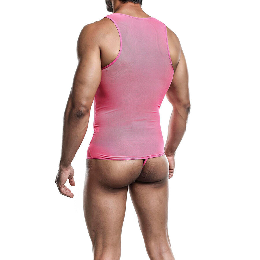 MOB - TRANSPARENT PINK BODYSHEER SIZE L/XL