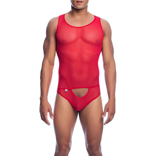 MOB - RED TRANSPARENT BODYSHEER SIZE S/M