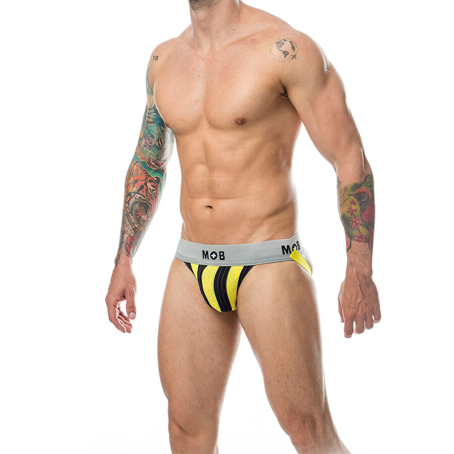 MOB - CLASSIC STRIPE JOCK YELLOW SIZE XL