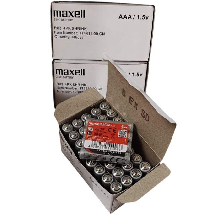 MAXELL - BATTERY SALINA MANGANESO AAA R03 RETRACTIL*4