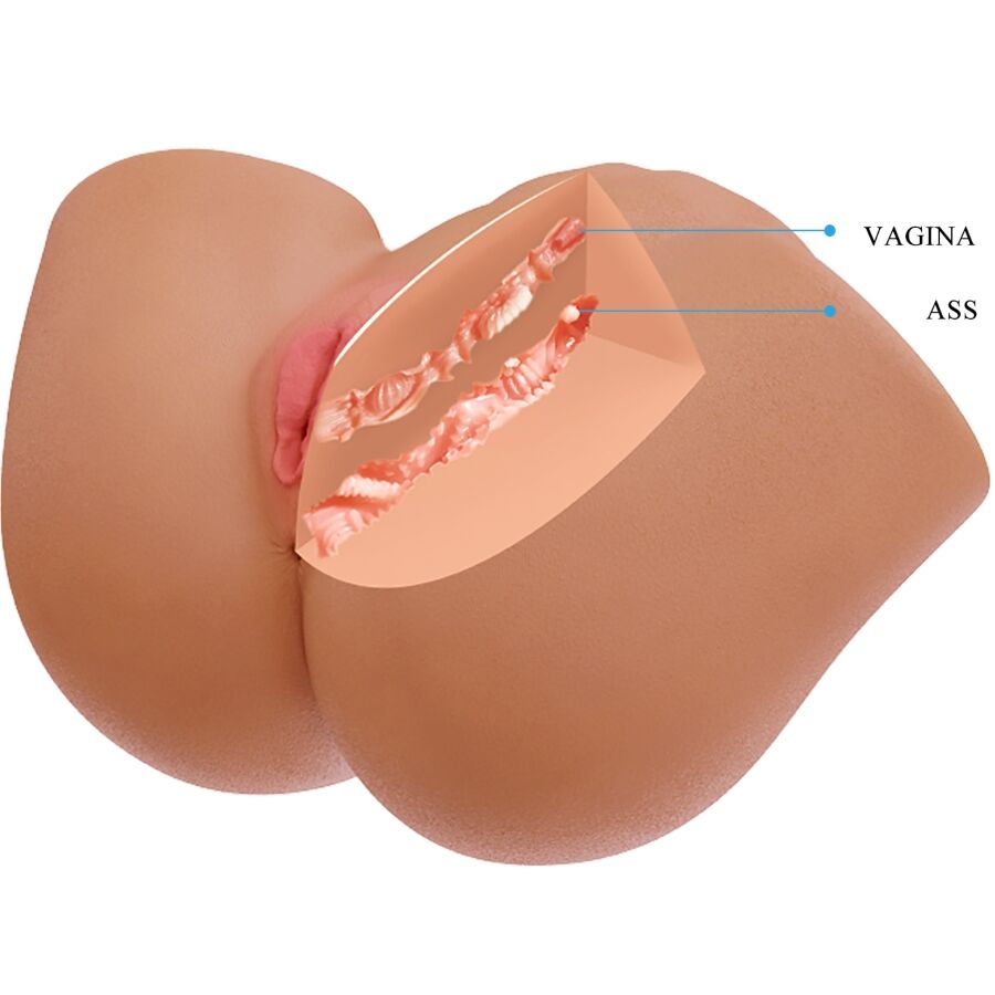 CRAZY BULL - ILANA REALISTIC FEMALE BUTT VIBRATOR AND SUCKER WITH SOUND 6.8 KG