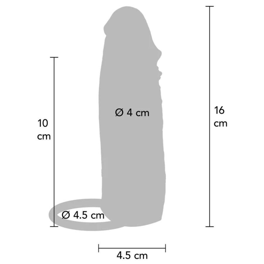 GET REAL - HYDRATED SKIN SILICONE PENIS SLEEVE CARAMEL 16 CM