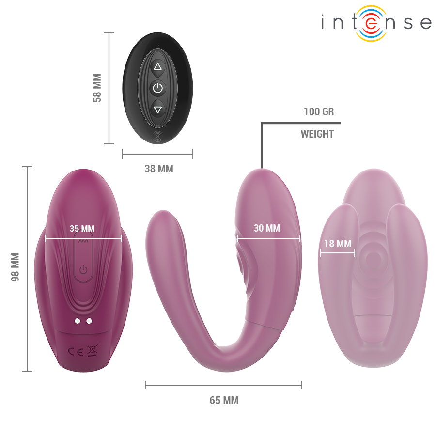 INTENSE - SANDRA TAPPING AND VIBRATION CLAMP STIMULATOR REMOTE CONTROL